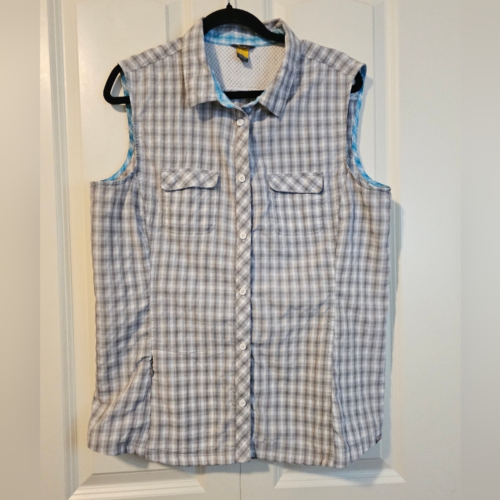 EDDIE BAUER Adventurer Shirt Womens Moisture Wicking, UPF 50, Travex Sz XLT